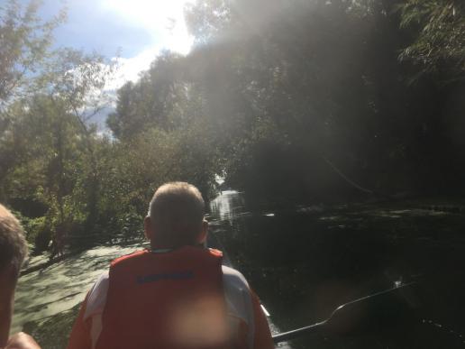 Sogar die Büsche suchten im Boot nach Bier.