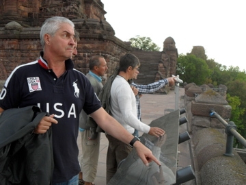 Blick hinab vom Denkmal des dt. Militarismus